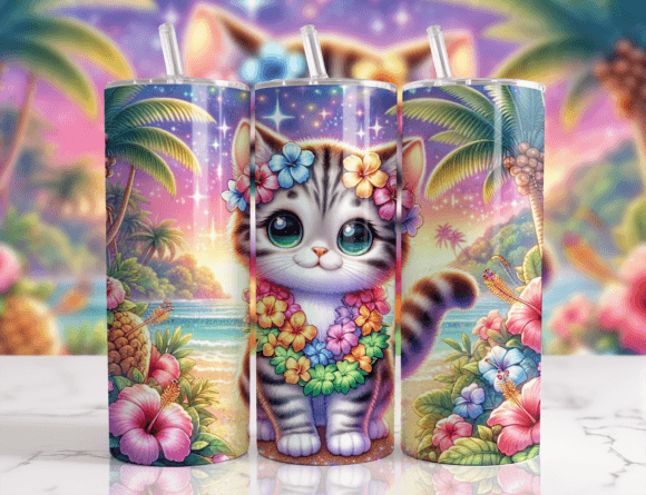 3D Cat Animal 20oz Tumbler Wrap Graphics and Crafts Review