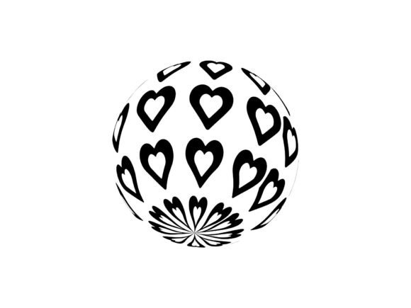 3D Globe Love Pattern Element: A Must-Have Graphic for Handmade Creations