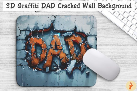 3D Graffiti DAD Cracked Wall Background Graphics Review