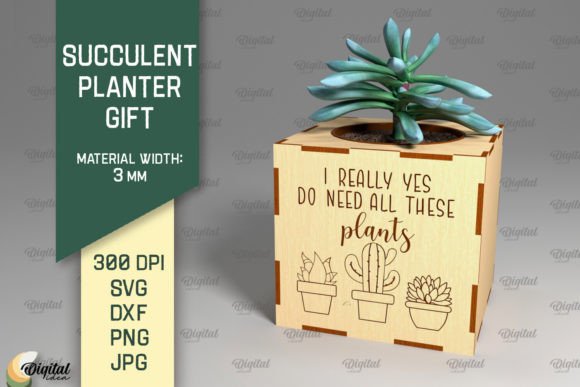 3D Plant Stand Laser Cut SVG