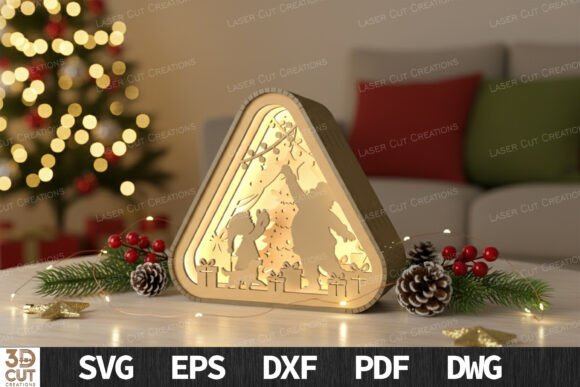 3D Santa with Child Light Box SVG Review for Real Projects