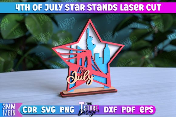 4th of July Star Stand American Symbol