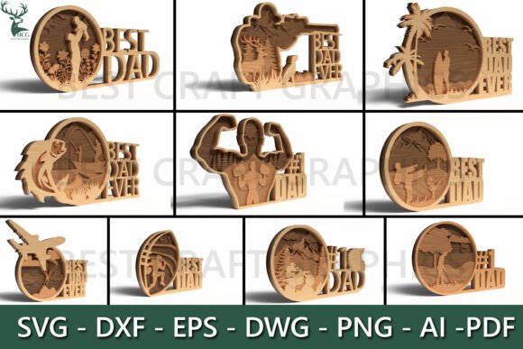Best Dad Trophy SVG Bundle: A Father’s Day Laser Cutting Design Asset Review