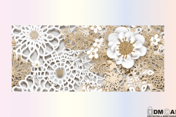 Boho Retro Floral 16Oz Libbey Wrap PNG Graphics and Print Templates