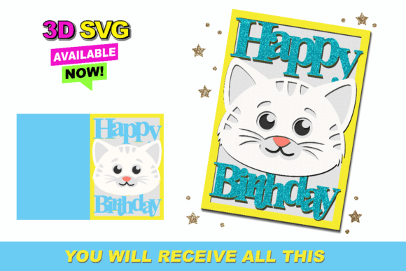 Cat Happy Birthday Card: Laser Cutting and Birthday Design Review