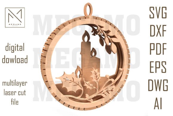 Christmas Candle SVG: A Warm Laser Cutting Asset for Winter Amp Campaigns