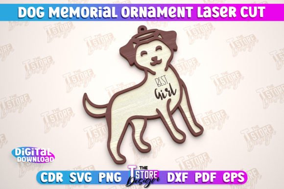 Dog Memorial Ornament Angel Dog CNC: Laser Cutting and Other Home Decor