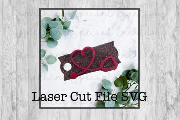 Heart Stethoscope Lid Topper Laser Cutting Other Home Decor