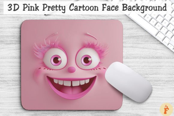 Reviewing 3D Pink Pretty Cartoon Face Background