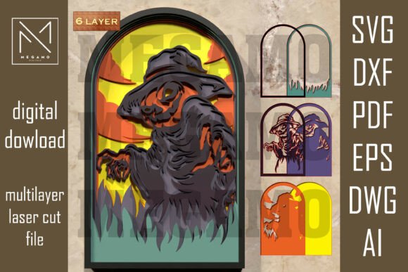 Scarecrow Pumpkin Laser Cut SVG for Autumn Amp Campaigns