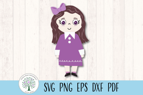 Vintage Girl Doll Character Illustration Graphics and Crafts Review